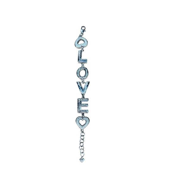 Brighton Jewelry - Brighton Silver Tone Love Charm Bracelet
